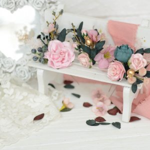 Робота Набір з 3х шпильок в волосся рожево-бірюзові