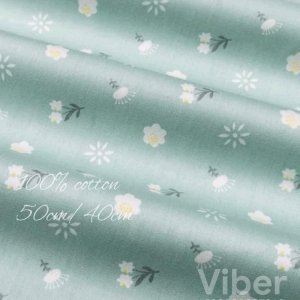 Робота Тканина бавовна квіточки на пильно-блакитному тлі