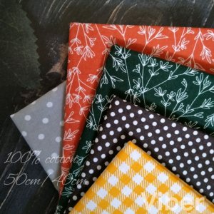 Работа Осенний набор хлопка для рукоделия 5 шт.