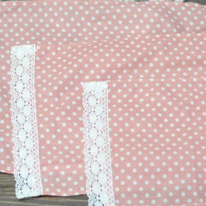 Робота Серветка на кошик з мереживом 48 * 27см. корал (рожевий)