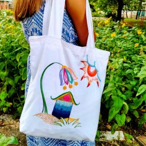 Робота Шопер білий, річна сумка