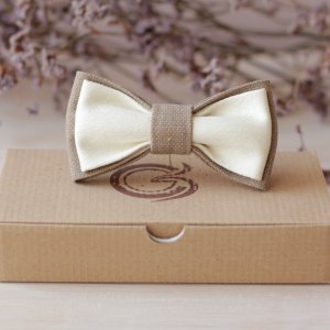 Работа Бабочка двойной сливочно-бежевый