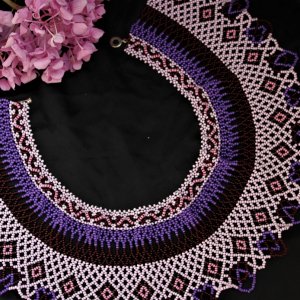 Работа Колье "Ежевичный утро"