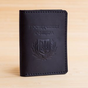 Робота Обкладинка зі шкіри на посвідчення офіцера чорна