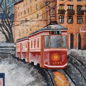 Работа Картина ,, Трамвай ,,