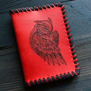 Работа Обложка на паспорт с совой