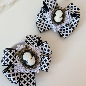 Робота Шкільні бантики на резинці чорні 2