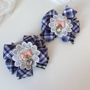 Робота Шкільні бантики на резинці сині 7