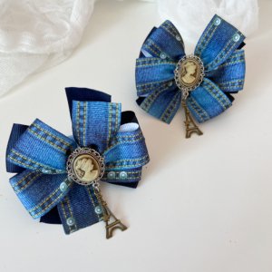 Робота Шкільні бантики на резинці джинс