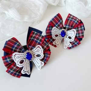 Робота Шкільні бантики на резинці червоно-сині