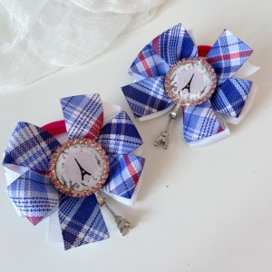 Робота Шкільні бантики на резинці блакитні