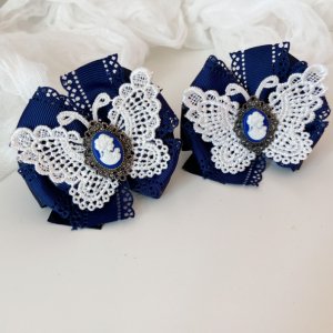 Робота Шкільні бантики на резинці сині 10