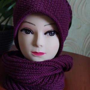 Работа Комплект из шапки и снуда