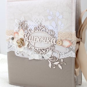 Работа Большой  альбом 20х25 для новорожденной девочки 