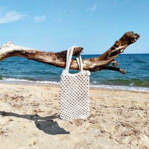 Работа Летняя сумка вязаная типа авоськи