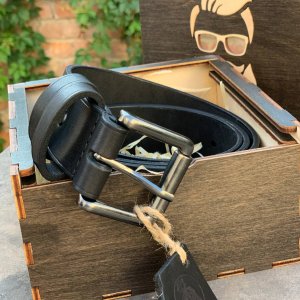 Работа Ремень мужской в подарочной коробке "бородач"