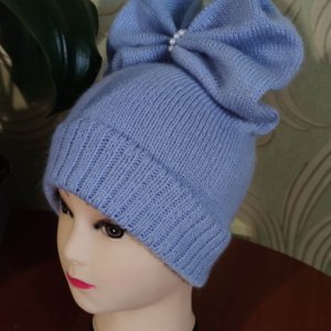 Робота Шапка бант блакитна