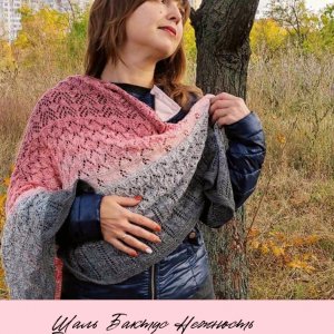 Работа шаль бактус " нежность "