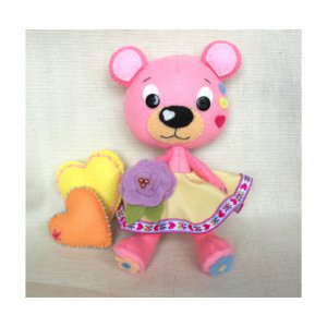 Работа мишка розовый