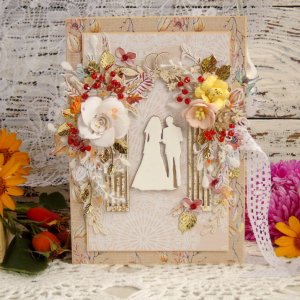 Робота Осіння весільна листівка з конвертом всередині