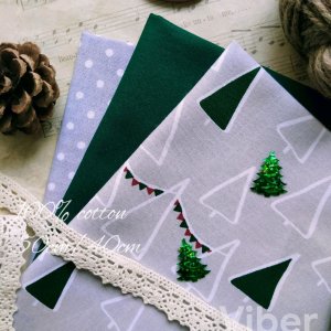 Робота Набір новорічного бавовни зелені ялинки