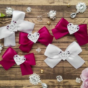 Работа Бутоньерки с инициалами для гостей на свадьбу арт. 0115