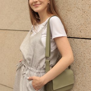 Робота Жіноча Шкіряна Сумка "Азалія" Шкіра Гранд, колір Оливка