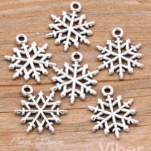 Работа Подвеска-шарм снежинки серебро