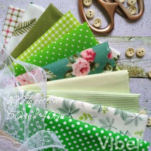 Робота Великий набір бавовни для рукоділля 10шт.Зелений