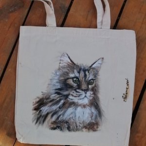 Робота Шоппер "Кот" з малюнком ручної роботи