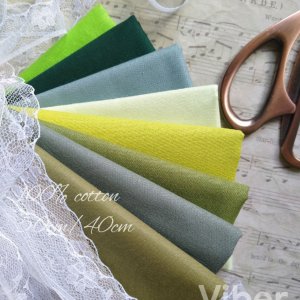 Работа Набор однотонной хлопка для рукоделия зеленая палитра