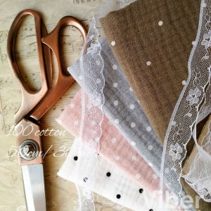 Робота Набір бавовни-жатки в горошок 4 шт.