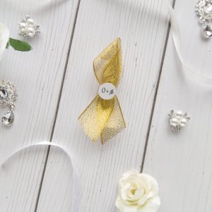 Работа Бутоньерки на свадьбу с инициалами молодоженов арт. 0111