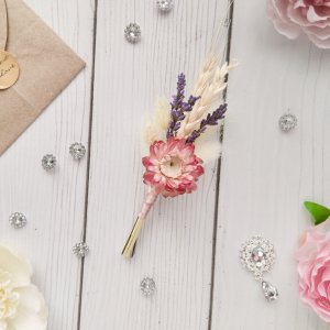 Робота Весільні бутоньєрки з сухоцвітів.  АРТ. 1114