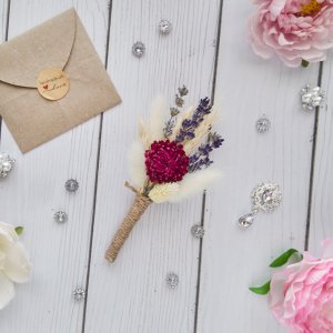 Работа Свадебные бутоньерки из сухоцветов. АРТ. 1115