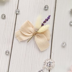 Работа Бутоньерки гостям на свадьбу с сухоцветами арт. 0112