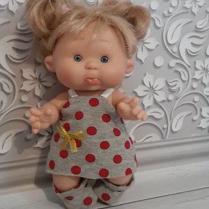 Работа Одежда для пупса Нинес донил 26 см. Сарафан летний