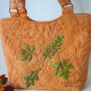 Работа ЗЛАТО ОСЕНИ Вышитая сумка
