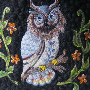 Работа СОВА вышитая сумка