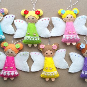 Работа феечки подвесные разноцветные (Yasia toys дизайн)