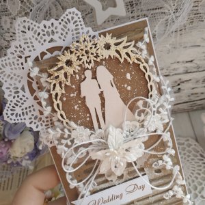 Работа Свадебная открытка в стиле эко