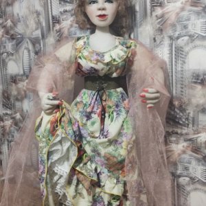 Работа Авторская интерьерная кукла Cкарлет