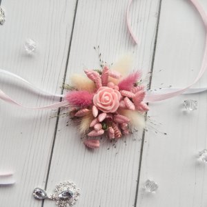 Работа Браслет бутоньерка на руку с сухоцветами арт.1122