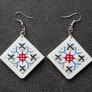 Робота Вишиті сережки 1