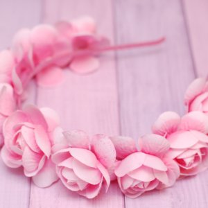 Робота Обруч ободок рожеві квіти