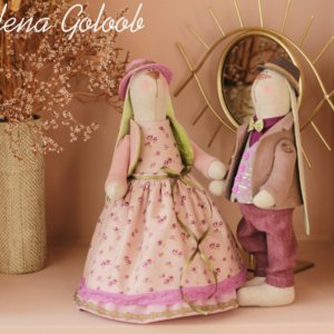 Робота Закохані зайці Тильда «Запорошена троянда»