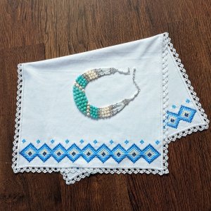Работа салфетка вышитая
