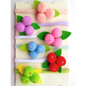Работа безразмерные повязки на голову с ягодками (Yasia toys)