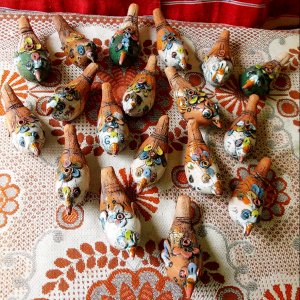 Работа свистулька из гончарной глины кукушка