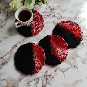 Робота Підстаканники чорні з червоним